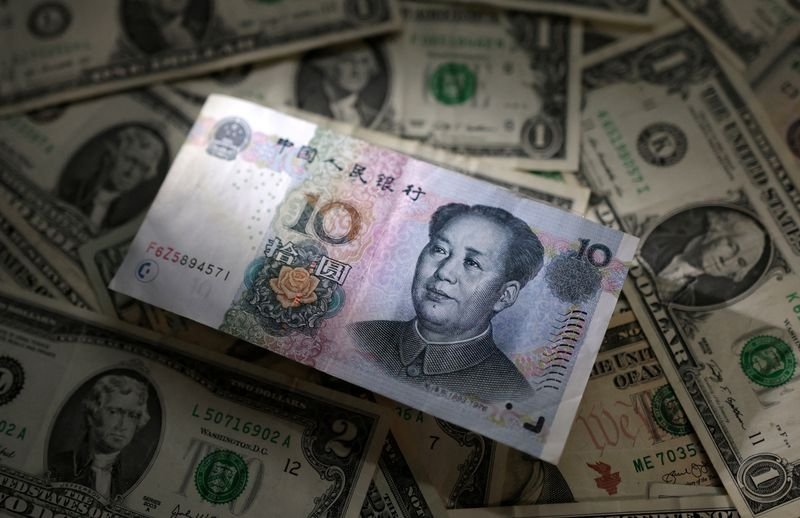 EXCLUSIVE - Chinese state banks witnessed dollar-to-yuan selling in London and New York for hours